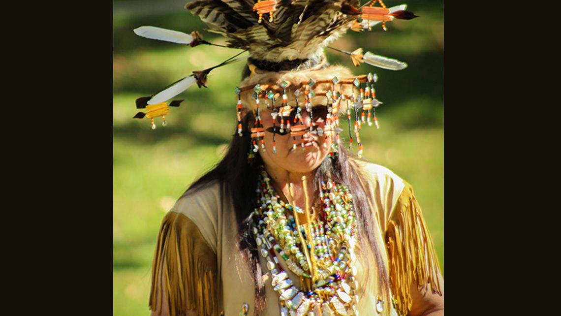 A dancer during Native American Heritage Week at CRC. Photo by November Rain Erwin.
